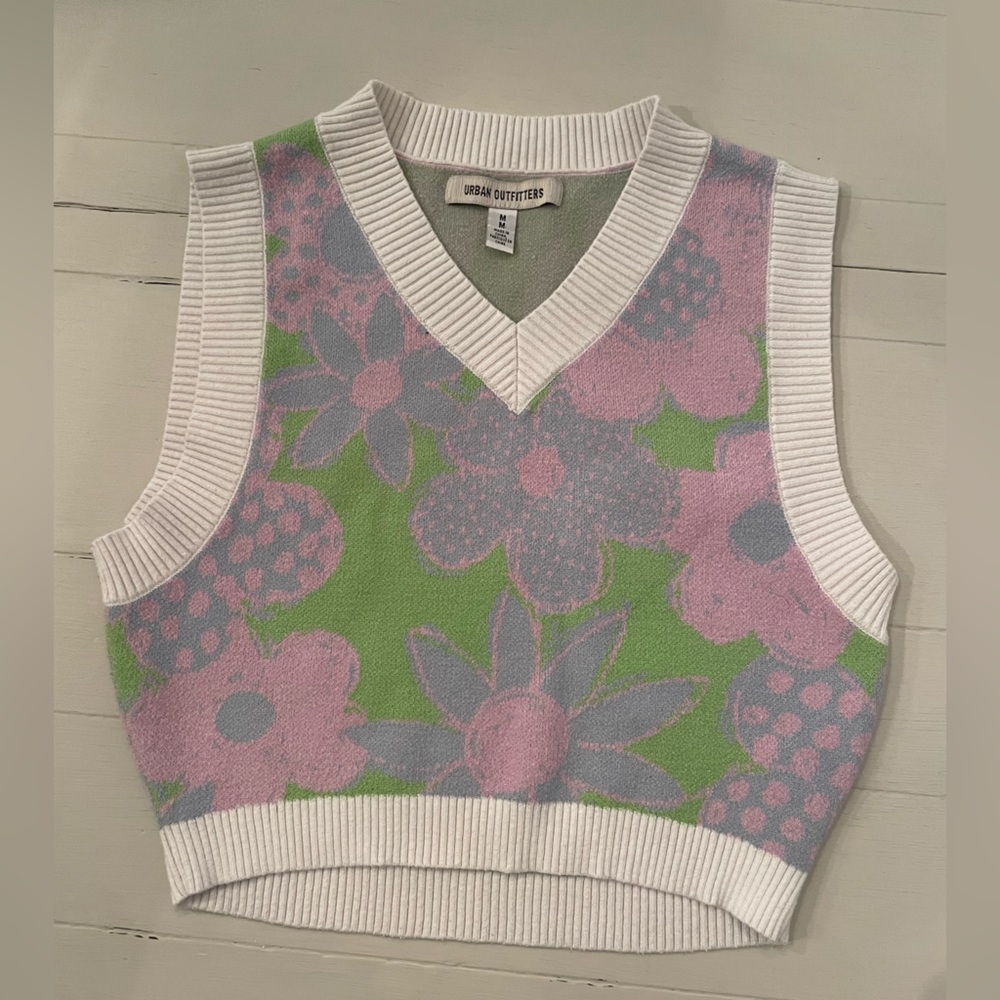 Urban Outfitters Fun Flower sweater vest